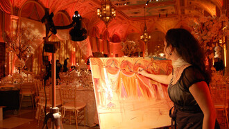 Instead of just photos, some will decide for a painting of a scene of the wedding by an artist who live paints