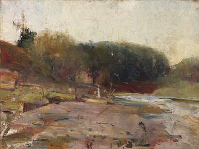 On the River Yarra, near Heidelberg, Victoria
Charles Conder about 1890, Oil on canvas 30.4 x 40.7 cm. Art Gallery of New South Wales, Sydney Jean Cameron Gordon Bequest Fund in memory of her mother Mary Gordon 2002