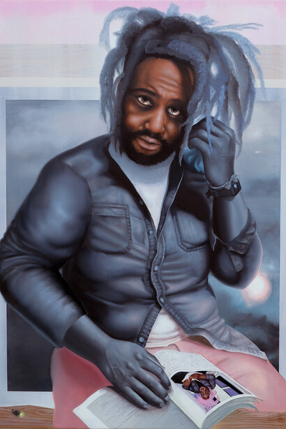 LES (Akeem), 2019, Oil and acrylic on linen, 24x30 inches