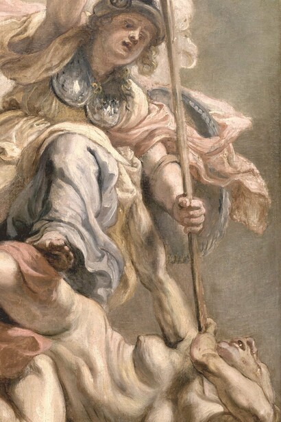 "Minerva derrotando a la ignorancia", óleo sobre lienzo, Peter Paul Rubens, 1632-1634
