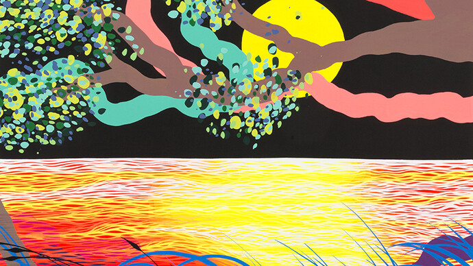 Sam Friedman, detail of Untitled (16), 2014, Acrylic on canvas, 48 x 48 inches, 121.9 x 121.9 cm