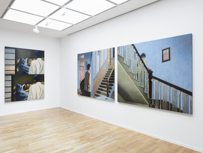 Exhibition View, Atul Dodiya, I know you. I do. O’ stranger © Adrien Millot. Courtesy of Templon Paris