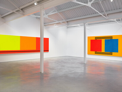 Peter Halley, Exhibition view. Courtesy of Modern Art