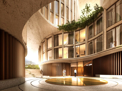 The MRNW Daegu Cultural Center, a project by Society of Architecture and Yerin Kang, is located in Daegu-si, South Korea. Its simple geometry gives the space a strong visual identity, with forms that shift in meaning depending on whether they appear as solid volumes or open voids