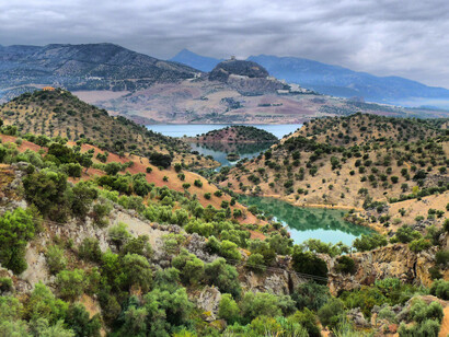 Paisaje andaluz en los alrededores de Ronda (Málaga), España