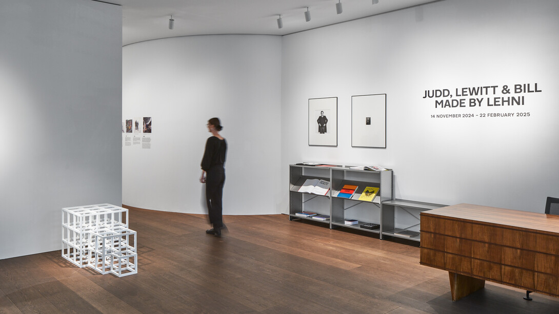 Judd, Lewitt and Bill. Made by Lehni, exhibition view. Courtesy of Hauser & Wirth Gallery