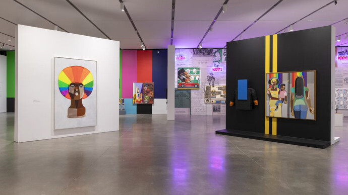 Derrick Adams, View master, exhibition view. Courtesy of ICA Boston 