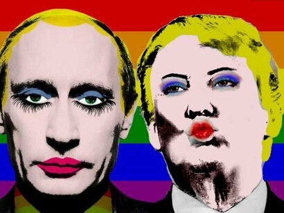 Putin y Trump convertidos en iconos del movimiento LGTBI