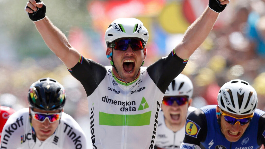 Mark Cavendish prima maglia gialla