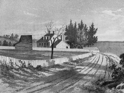 Denyse's Ferry, el primer lugar en el que los hessianos y los británicos desembarcaron en Long Island el 22 de agosto de 1776, por A. Brown