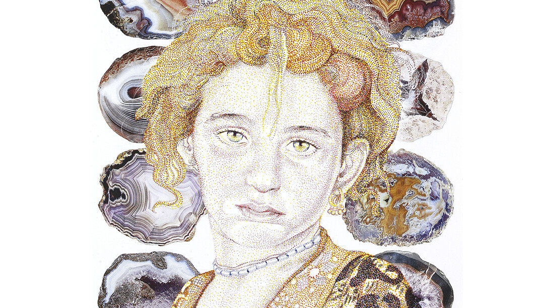 Faiza Butt, Erosion 3, 2014, Ink-jet print and ink drawing on archival cotton paper, 29.7 x 21 cm (11 ¾ x 8 ¼ in)