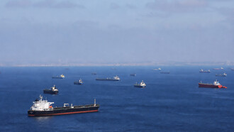 Oil tankers move through the Strait of Hormuz Iran, one of the world’s most critical energy chokepoints, where geopolitical tensions continue to expose the fragility of the global fossil fuel economy