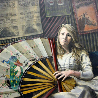 Will Teather (UK), 'Backstage at the Hippodrome', 2014, Oil, alkyd, acrylic, pigment and ink on canvas, 48 x 30 inch
