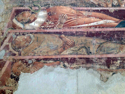 Giacomo Borlone de Buschis, 'Le tre bare aperte'