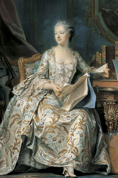 Maurice Quentin de La Tour, Madame de Pompadour in her Study