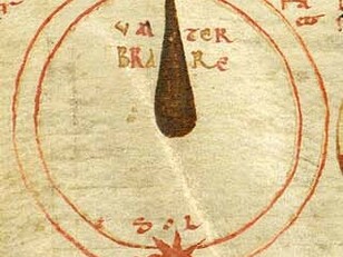 Macrobius, Eclissi lunare, Commentarii in Somnium Scipionis. Folio 49 verso, ca. 1150