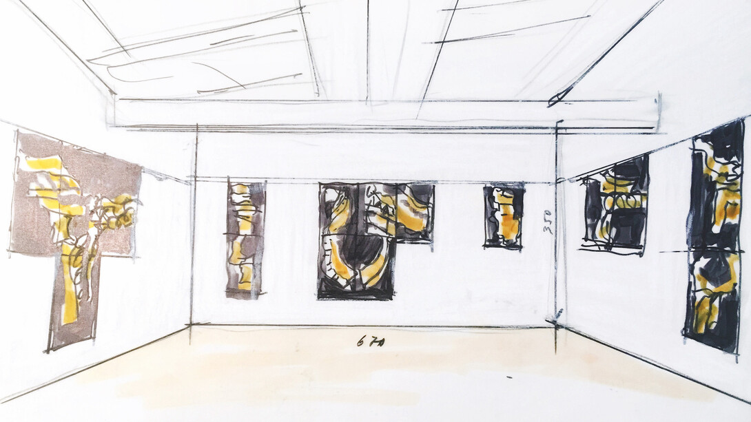 Fabrizio Plessi, Sketch for the exhibition Memoria dell’acqua at Beck & Eggeling International Fine Art, Dusseldorf, 2017