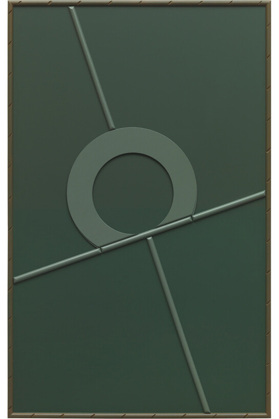 Thomas Scheibitz, Card, 2014, aluminum, wood, lacquer, mounted, 81 1/2 x 51 1/2 x 2 3/8 inches; 207 x 131 x 6 cm. Courtesy the artist and Tanya Bonakdar Gallery, New York