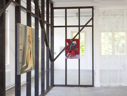 Koak, The window set, exhibition view. Courtesy of Union Pacific Gallery