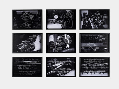 Juam Pablo Macías. Owen (Score by Gonzalo Macías), 2015
9 digital prints on aluminum engraved with pantograph.Courtesy of the artist and Proyectosmonclova.Photo: Moritz Bernoull
OWEN (Score by Gonzalo Macías), 2015
9 digital prints on aluminum engraved with pantograph. Courtesy of the artist and Proyectosmonclova. Photo: Moritz Bernoully