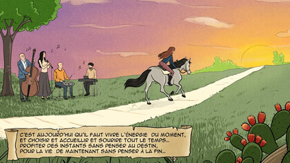 Fumetto musicale "C’est Aujourd’hui", Silvia Frangipane, disegnato da Misa Lioce