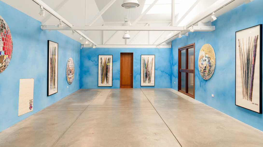 Dave Muller, Bay Area music village, exhibition view. Courtesy of Anthony Meier Gallery