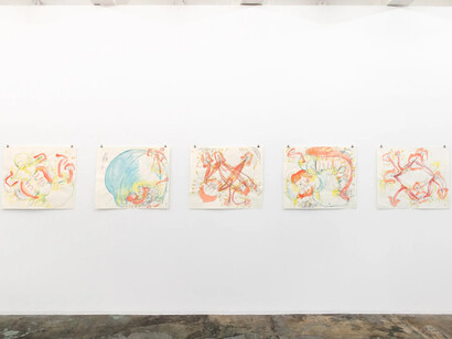 Andrea Éva Györi, Vibration highway and other works, exhibition view. Courtesy of Thomas Erben Gallery