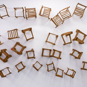 José María Guijarro, Untitled, 2008, wood, 230 x 270 x 35 cm
