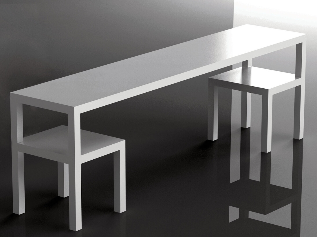 Marcello Morandini, Tavolo Stuhltisch, Bruno Longoni, Cantù (CO) , 2014. Courtesy of Museo MA*GA