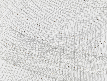 Giuseppe Gabellone, Untitled, 2014, coloured pencil on wall, 251.5 × 248.5 cm (99″ × 97 ⅞"), Photo: Marcus Leith. Courtesy of greengrassi, London