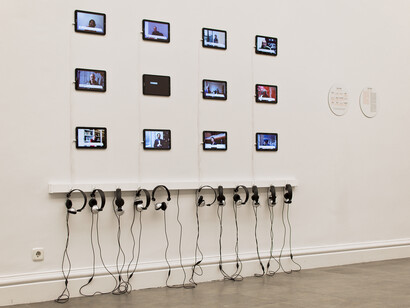 Jorge Conde. “A World-Size House” project. “AWSH_the interviews” 12-channel video installation. Academia de Bellas Artes de San Fernando, Madrid (Spain) 2017