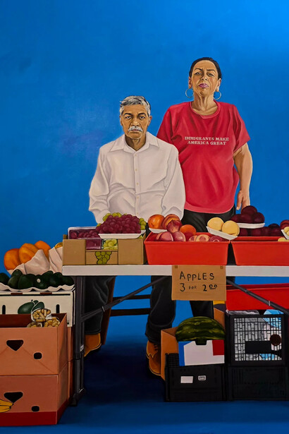 Javier Carrillo, Manos que levantan un país (detail), 2025. Courtesy of Craig Krull Gallery