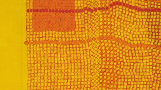 Wilhelmina Barns-Graham, Red on Orange and Lemon, 1967. Courtesy of Waterhouse & Dodd