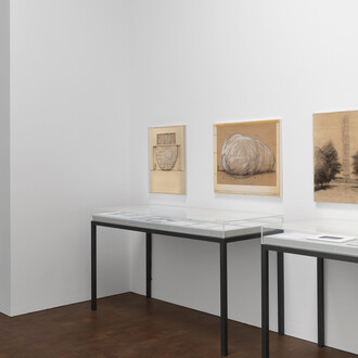 Christo, Air, exhibition view. Courtesy of Gagosian Gallery