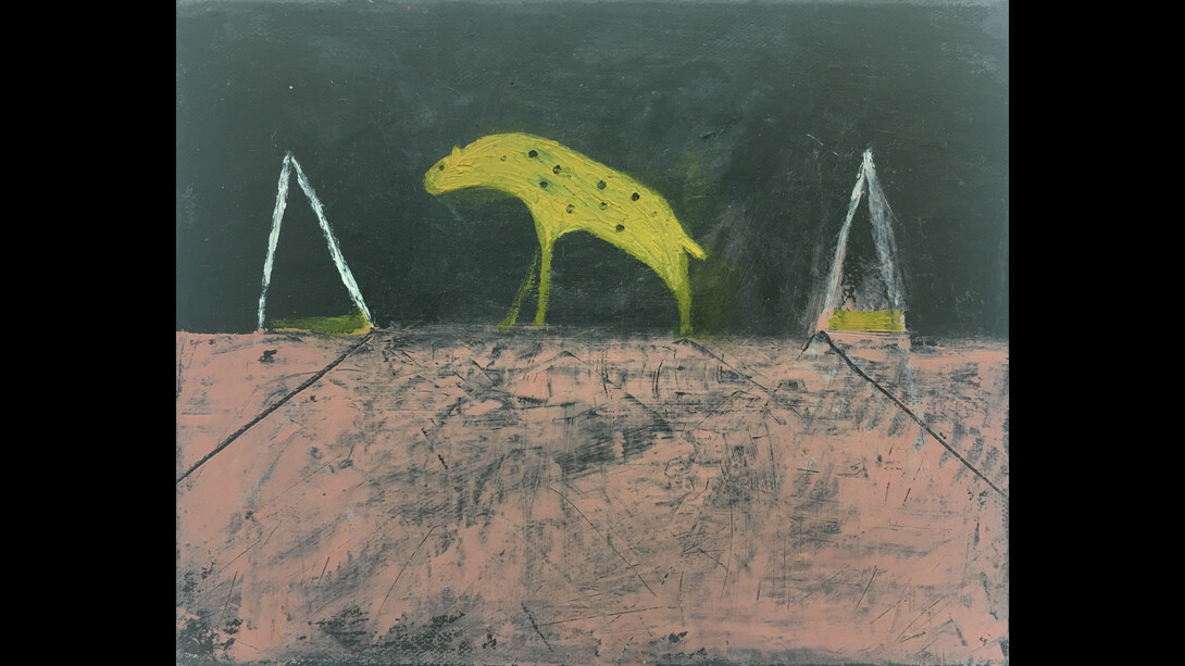Scott Daniel Ellison, Hyena, 2018, Oil on Canvas, 10x8