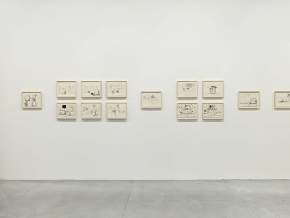 Philip Guston, Laughter in the Dark, Exhibition view. Courtesy of Hauser & Wirth