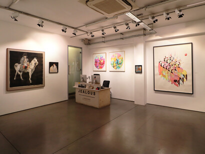 The ArcherLebourgeoisMichaelsPopeSmallhornWilson Show, exhibition view. Courtesy of Jealous Gallery 
