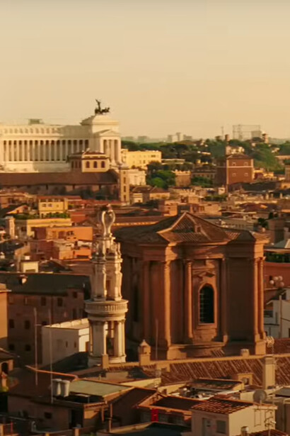 Scena del paesaggio di Roma in "To Rome with love", Woody Allen, 2012