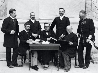 Alcuni membri del Comitato Olimpico Internazionale nel 1896
