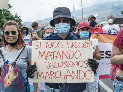 A wave of protests began across Colombia on 28 April 2021, initially sparked by proposed tax and healthcare reforms and later expanding into broader demonstrations against inequality, corruption, and the government of President Iván Duque