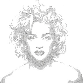 Annemarie Wright, Madonna, I am a work of art, quotes from & about Madonna, 116 x 92 cm (framed)