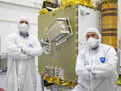 Il piccolo satellite italiano unito a DART © NASA/Johns Hopkins University Applied Physics Laboratory
