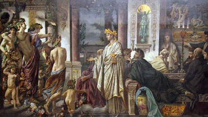 L'amour est un thème infini. Pour atteindre la beauté spirituelle, celle qui retrouve les vertus de l’âme, tout le processus de reconnaissance est nécessaire, qui conduira plus tard au rapprochement des deux entités © By Anselm Feuerbach - Own work, anagoria, Public Domain