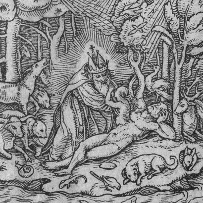 Hans Holbein, Dance of Death: The Creation, 1529–1530. Cleveland Museum of Art