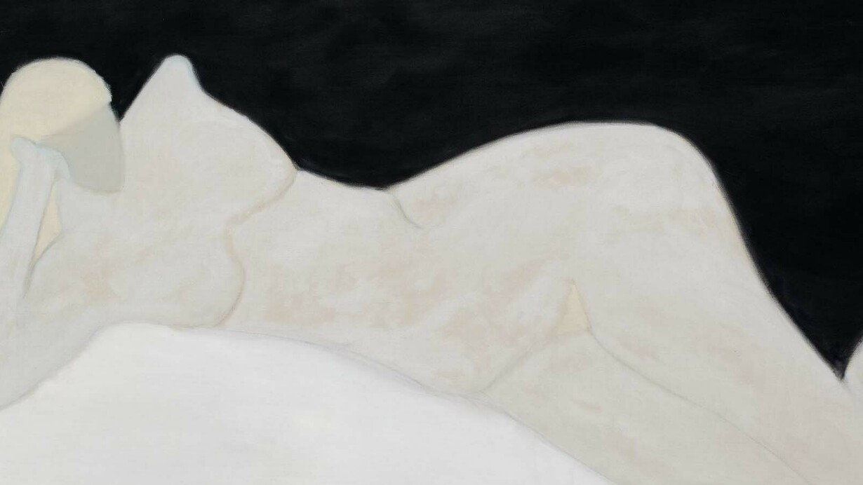 Milton Clark Avery, Reclining Blonde, 1959. Oil on canvas, 29 15/16 x 52 1/16 in. Bequest of Lawrence H. Bloedel, Class of 1923. 77.9.1