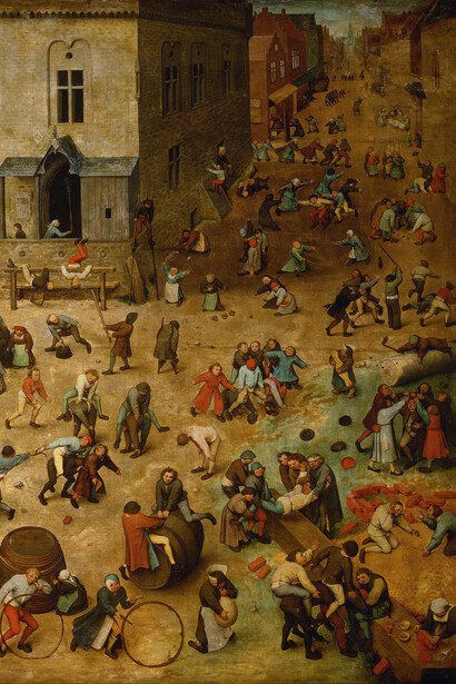 Pieter Bruegel el Viejo, Juegos de niños, 1560 (detalle)
