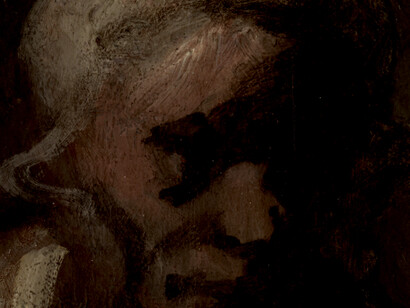 Detalle de «Retrato de anciana», Daumier (1808-1879)