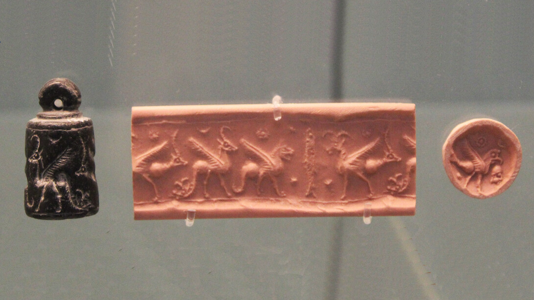 Serpentinite stamp-cylinder seal, Urartu, 8th-7th century BCE, Turkey