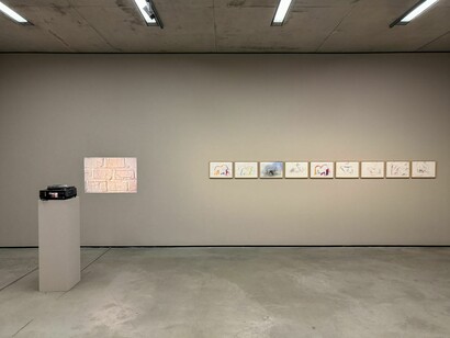 Jacqueline Mesmaeker, Secret outline, exhibition view. Courtesy of Generali Foundation