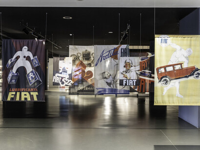125 mal Fiat. Modernität durch Fiat-Bilder, ausstellungsansicht. Mit freundlicher genehmigung des Museo Nazionale dell’Automobile